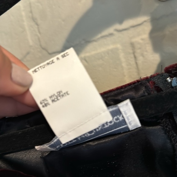 Scott McClintock dress velvet lace vintage sz 8 off the shoulder lined - Picture 5 of 8